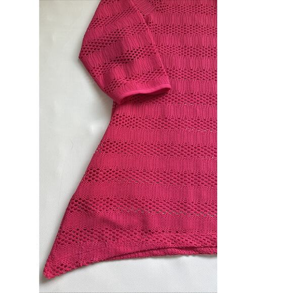 Dana Buchman Pink 3/4 Sleeve Blouse - Size Large - Picture 4 of 9